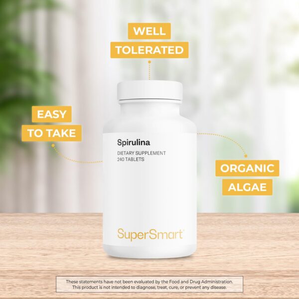 Suplemento de alga azul-verde Spirulina tabletas 4000mg