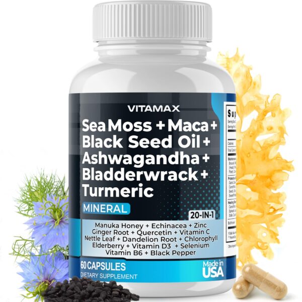 Suplemento de algas y hierbas naturales Vitamax vegano