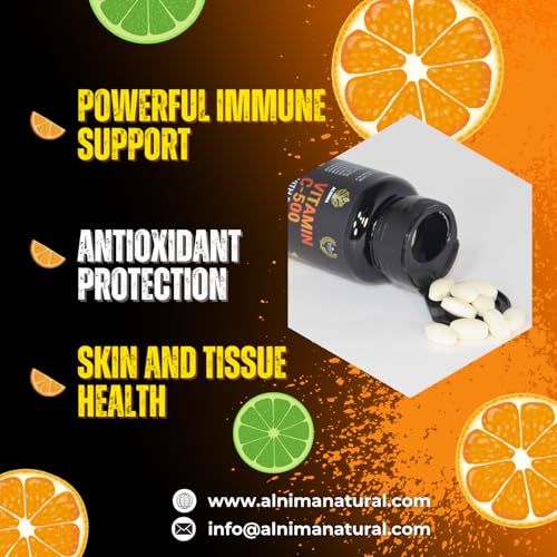 Suplemento ALNIMA vitamina C-500 con certificación Halal.