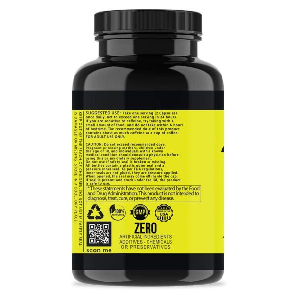 Suplemento Angry Energy cápsulas cafeína estimulante natural