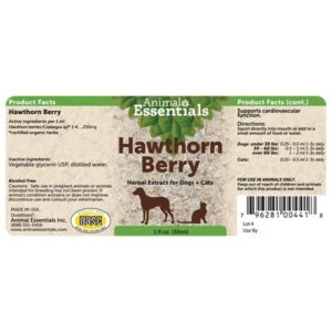 Suplemento Animal Essentials Hawthberry frasco 1oz