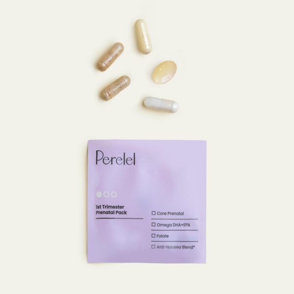 Suplemento anti-náusea con vitamina B6 y jengibre Perelel