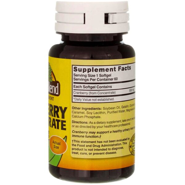 Etiqueta Nature's Blend cápsulas arándano