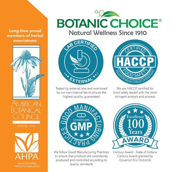 Suplemento antioxidante de Botanic Choice con cúrcuma