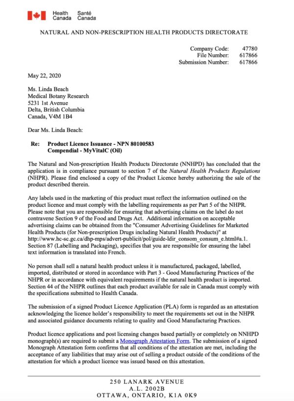 Frasco y etiqueta del producto