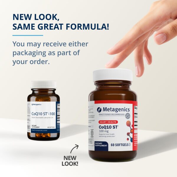 Suplemento natural antioxidante CoQ10 para corazón y energía