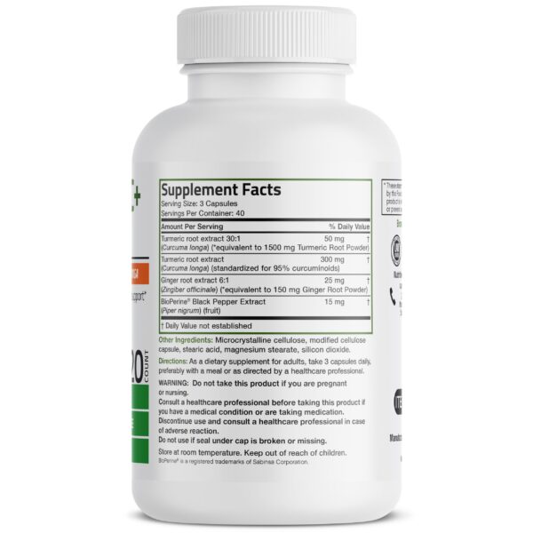 Version 1.0.0 Suplemento antioxidante cúrcuma jengibre Bronson