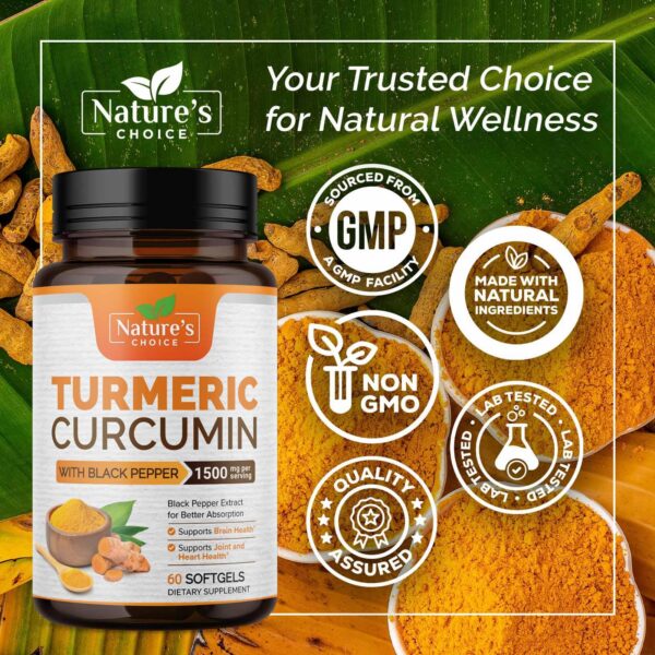 Suplemento antioxidante cúrcuma Nature's Choice 1500mg