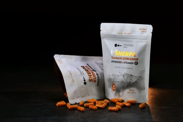 Suplemento antioxidante de cúrcuma con vitamina E vSherpa