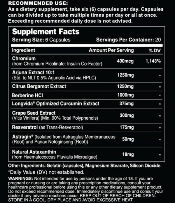 Suplemento antioxidante Leviathan con curcumina Longvida y arjuna