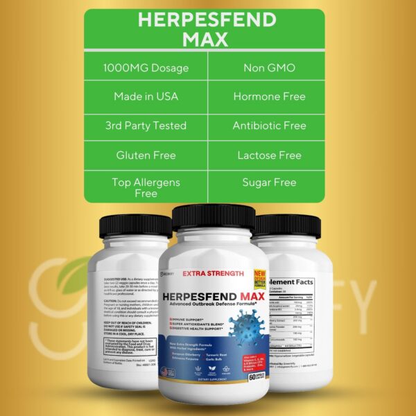 Version 1.0.0 Suplemento antioxidante y probióticos HerpesFend Max 60 caps