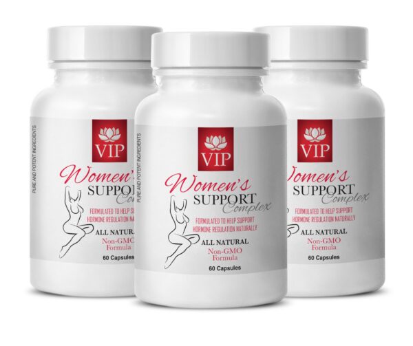 Suplemento de apoyo para mujeres con cohosh y frambuesa roja 3 botellas