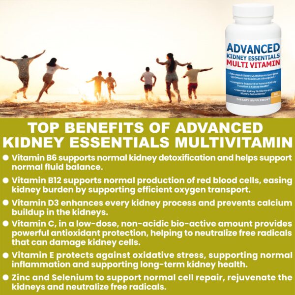 Suplemento para apoyo renal avanzado multivitamínico