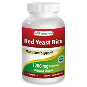 Suplemento arroz de levadura roja Best Naturals 120 cápsulas