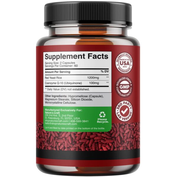 Suplemento Arroz de levadura roja con CoQ10 lado paquete
