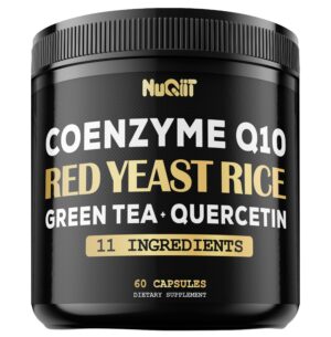 Frasco suplemento arroz de levadura roja NUQIIT salud corazón 60 cápsulas