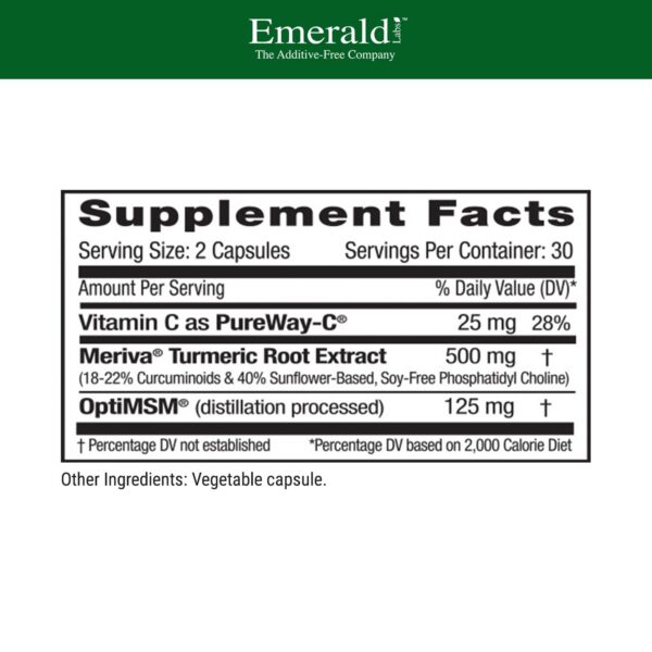 Suplemento articular Meriva Cúrcuma vitamina C y OptiMSM