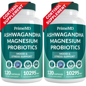 Suplemento Ashwagandha Cortisol 5 en 1 botella frontal