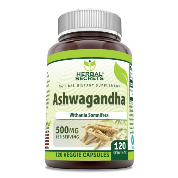 Version 1.0.0 Suplemento Ashwagandha Herbal Secrets cápsulas vegetales