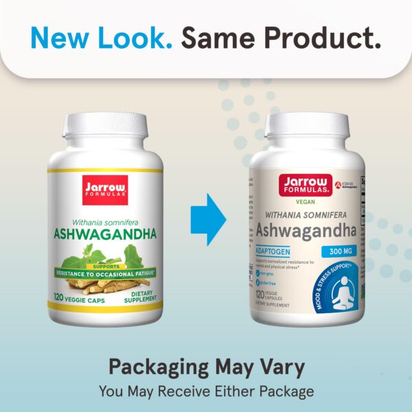 suplemento Ashwagandha Jarrow Formulas para estrés físico y mental