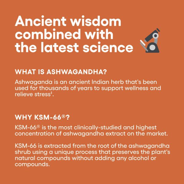 Suplemento Ashwagandha KSM-66 con pimienta negra para absorción