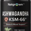 Suplemento potencia Ashwagandha KSM-66 para estrés y energía
