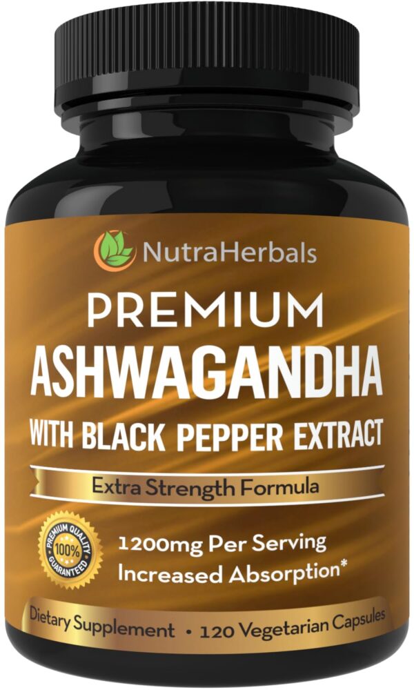 Version 1.0.0 Suplemento Ashwagandha NutraHerbals 1200mg 120 cápsulas