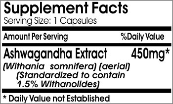 Suplemento Ashwagandha sin aditivos 180 cápsulas