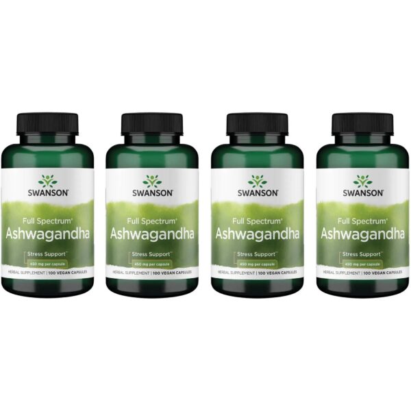 Suplemento de Ashwagandha Swanson 100 cápsulas polvo wellness