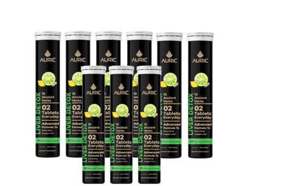 Suplemento Auric Herbal 180 tabletas para detox y soporte hepático