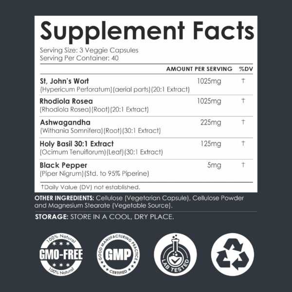 Suplemento Ayorish con ingredientes naturales para el ánimo