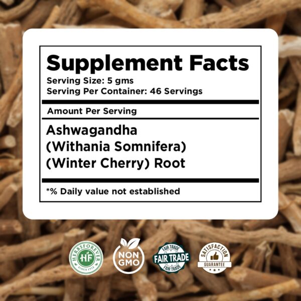 Version 1.0.0 Suplemento ayurveda Ashwagandha polvo natural 454g