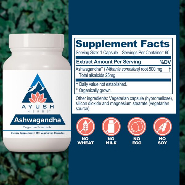 Suplemento ayurvédico Ashwagandha de Himalaya con máxima pureza
