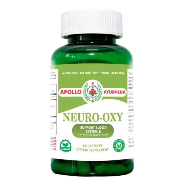 Version 1.0.0 Suplemento ayurvédico Neuro Oxy para apoyo cardiovascular y circulación