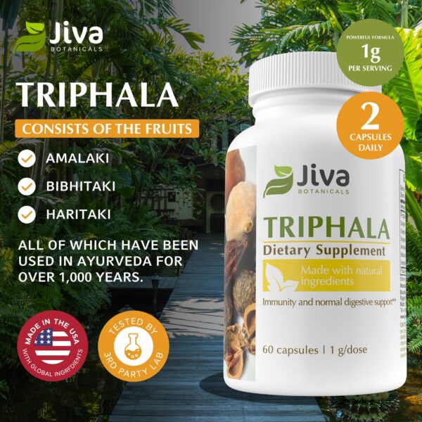 Version 1.0.0 Suplemento ayurvédico Triphala para salud digestiva e inmunidad