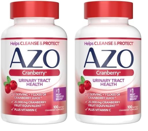 Suplemento AZO arándano 100 softgels para salud urinaria diaria