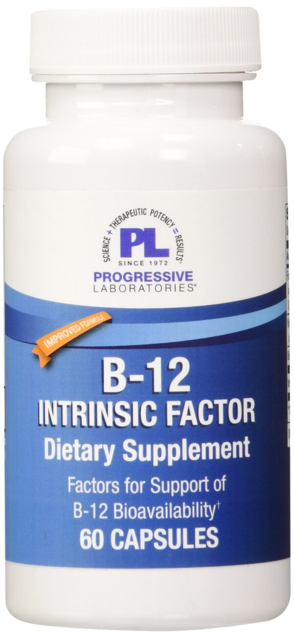 Suplemento B-12 Factor Intrínseco Progressive Labs frasco 60 unidades