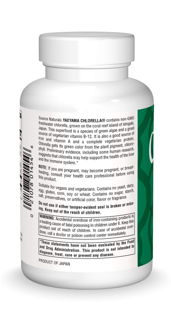 Suplemento B12 vegetal alga verde Source Naturals paquete 600