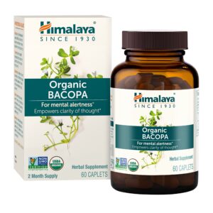 Suplemento herbal bacopa monnieri orgánico Himalaya para memoria