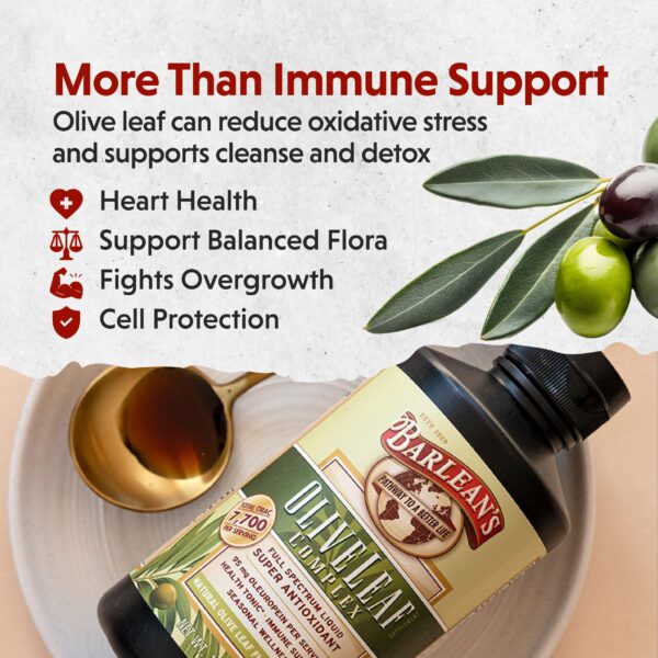 Suplemento Barlean's hoja de olivo para sistema inmune y corazón