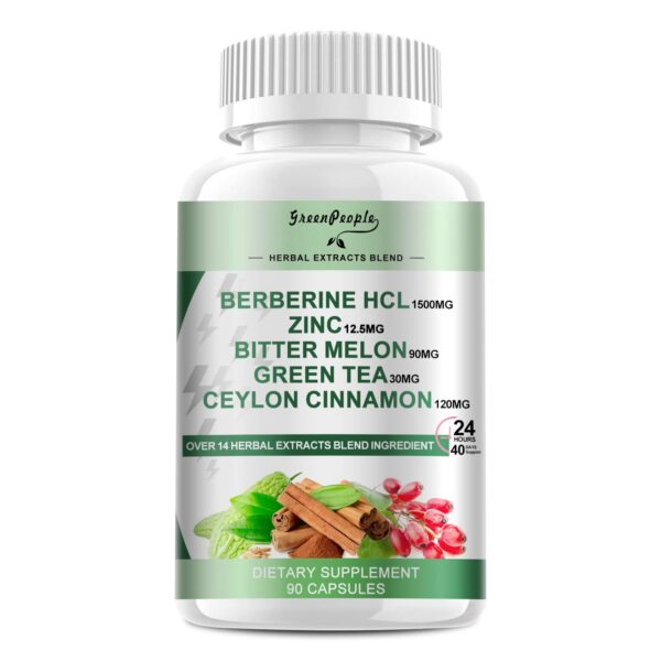 Suplemento berberina 1500mg GREENPEOPLE con extractos naturales