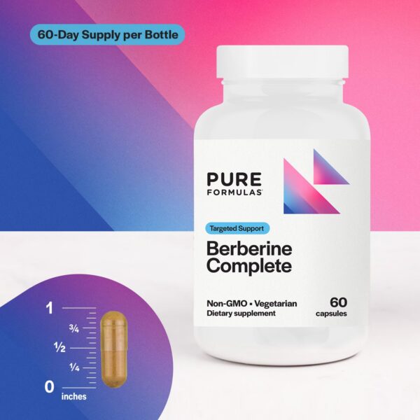 Suplemento de berberina PureFormulas para metabolismo saludable
