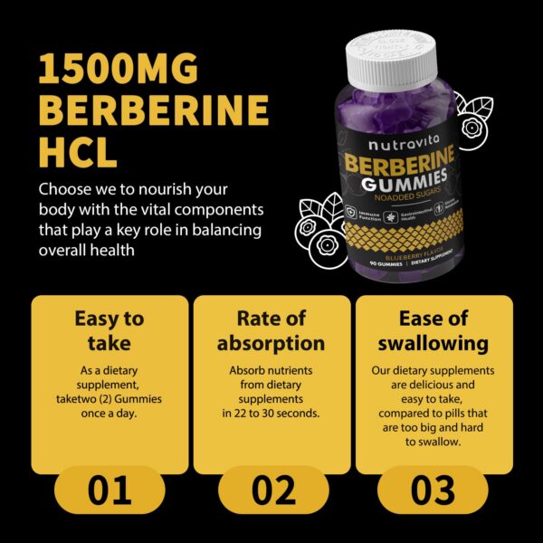 Suplemento berberina Nutravita apoyo sistema inmunológico