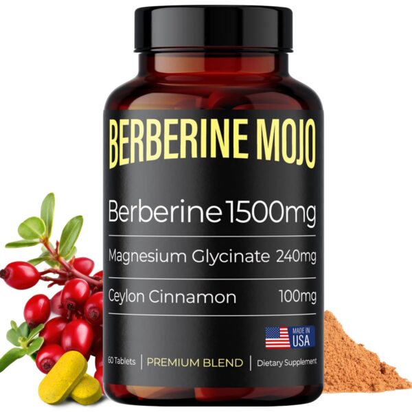 Suplemento Berberine Mojo con berberina y canela en envase