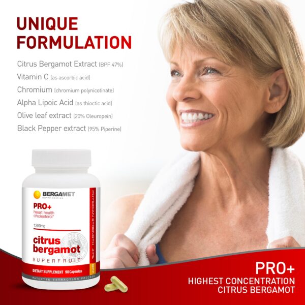 Envase suplemento BergaMet Bergamota cítrica SuperFruit PRO+