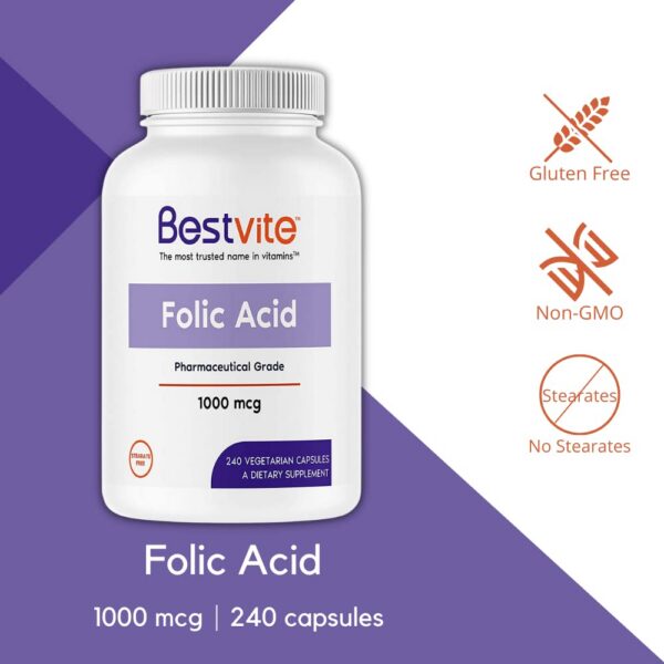 Suplemento BESTVITE ácido fólico sin gluten