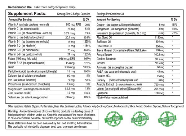 Suplemento Bio-35 con minerales y vitaminas esenciales