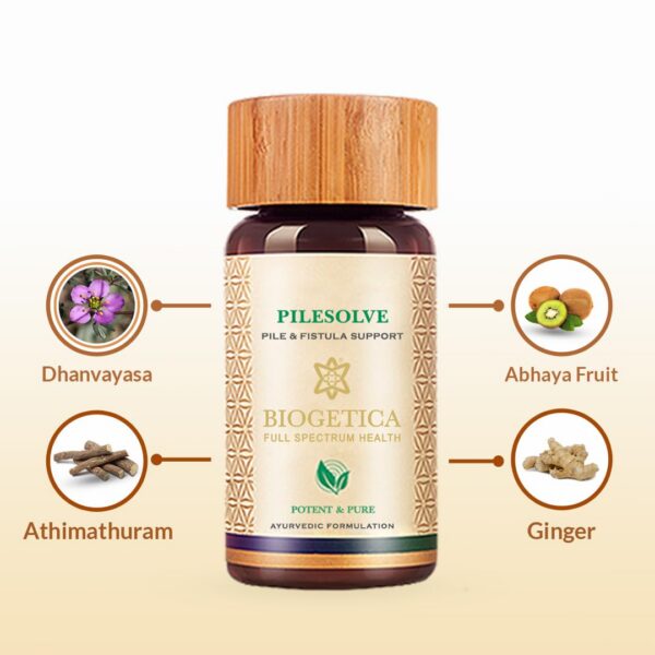 Suplemento Biogetica Pilesolve herbario natural para salud y bienestar