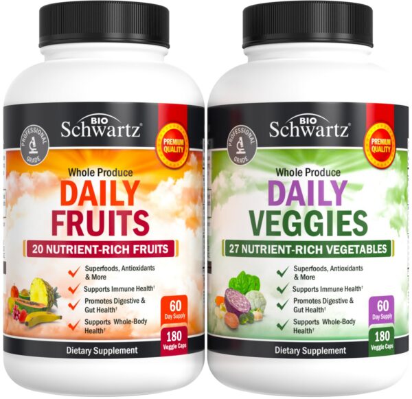 Fórmula premium BioSchwartz cápsulas frutas y verduras
