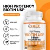 Suplemento biotina alta dosis 100mg energía metabolismo celular